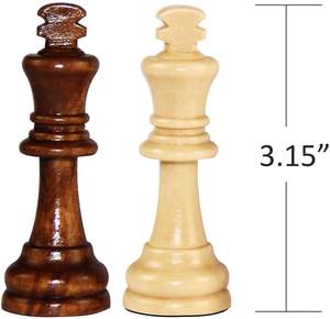 Juego de <span class=keywords><strong>ajedrez</strong></span> de <span class=keywords><strong>madera</strong></span> personalizado, regalo de <span class=keywords><strong>amazon</strong></span>, grande, 3 pulgadas, piezas de <span class=keywords><strong>madera</strong></span>, venta al por mayor - Product Image 3