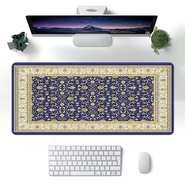 Elegant Retro Office Mouse Pad Extended Desk Pad Waterproof Mouse Pad Custom Logo Rubber Gaming Mouse Mat