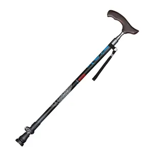 符合人体工程学的丁字手杖手杖碳纤维超轻登山杖徒步老人手杖