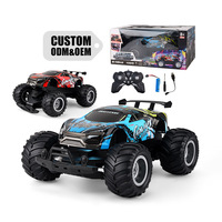 Voitures télécommandées à grande vitesse à l'échelle 1/14, camion monstre tout-terrain RC, véhicule électrique en alliage, jouets, voiture rechargeable R/C