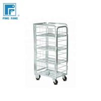 Chariot de transport de lait en acier galvanisé pour entrepôt frigorifique, conteneur roulant pour la logistique laitière