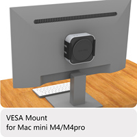 Support pour Mac Mini M4/M5/M6 Pro, support VESA/sous le bureau/support mural avec rembourrage anti-rayures