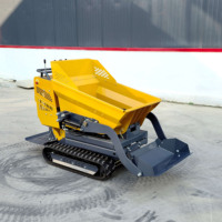 Tragbarer Mini-Dumper 500kg Kleiner Raupenkipper mit Hydraulik für Landwirtschaft und Bauarbeiten