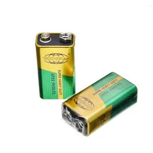 9 Volts Super Power High Energy 0% Mercury Cadmium 6f22 9V Battery For Multipurpose Meter Batteries