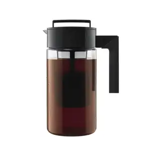 Préparation de café à froid en plastique, avec un volume de 2 quarts de tritan, cafetière unisexe, sont chaud et sans bpa
