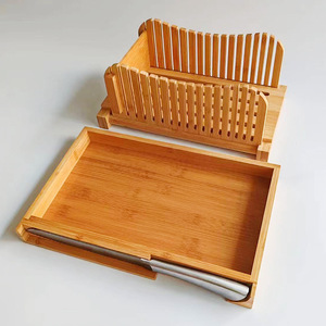 ที่ตัดขนมปังไม้ไผ่ 35x22.5x5.5 ซม. แบบพับได้ อุปกรณ์ครัวสำหรับทำขนมอบ - Product Image 4