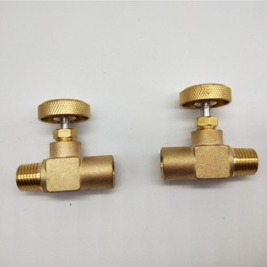 Vanne à aiguille de régulation de débit de gaz <span class=keywords><strong>propane</strong></span>/GPL haute pression en laiton robuste PSI 150, raccord femelle NPT 1/4 " x raccord mâle NPT 1/4 " - Product Image 1