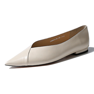 Mocasines <span class=keywords><strong>de</strong></span> piel <span class=keywords><strong>de</strong></span> vaca con <span class=keywords><strong>punta</strong></span> puntiaguda para mujer, zapatos planos informales resistentes al desgaste <span class=keywords><strong>de</strong></span> <span class=keywords><strong>Ballet</strong></span> - Product Image 1