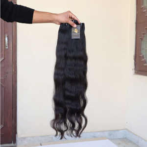 Extensión de cabello humano brasileño 100% de cabello humano liso con cutícula alineada de templo indio virgen de un solo donante - Product Image 1