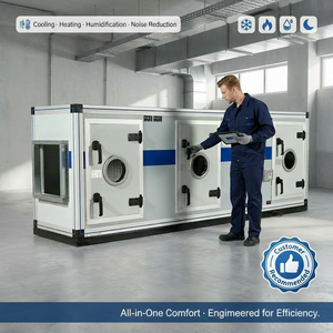 Commercial Rooftop Cooling Heating Humidification and Noise Reduction Chilled Water Combined Air Handling Unit for HVAC Project - Product Image 1