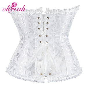 Corsets et bustiers sexy en latex pour femmes grandes tailles, taille 5XL, lingerie blanche respirante, décoration à nœud, approvisionnement ODM - Product Image 3