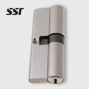 SSR Good Quality Euro Profile Mortise <b>Cylinder</b> <b>Lock</b> 70mm Backset 60-100mm Brass Zinc Aluminum Door 3 Keys Nickel Plated Black - Product Image 1