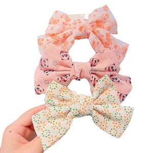 3 pz/set accessori per capelli da principessa per bambini alla moda con fiocco in tessuto Set di fermaglio per capelli con fiocco grande colorato per ragazza - Product Image 6