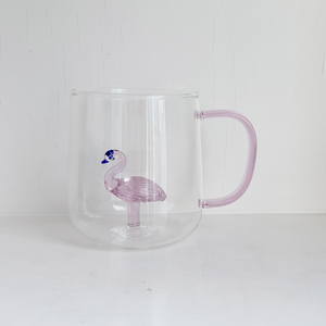 Tazza da <span class=keywords><strong>Caffè</strong></span> in Vetro Borosilicato Resistente al Calore con Granchio 3D all'Interno, Manico Colorato, Design Carino Ispirato alle Creature Marine - Product Image 6