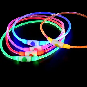 Pet Resistant USB Wiederauf lad bares blinkendes LED-Hunde halsband