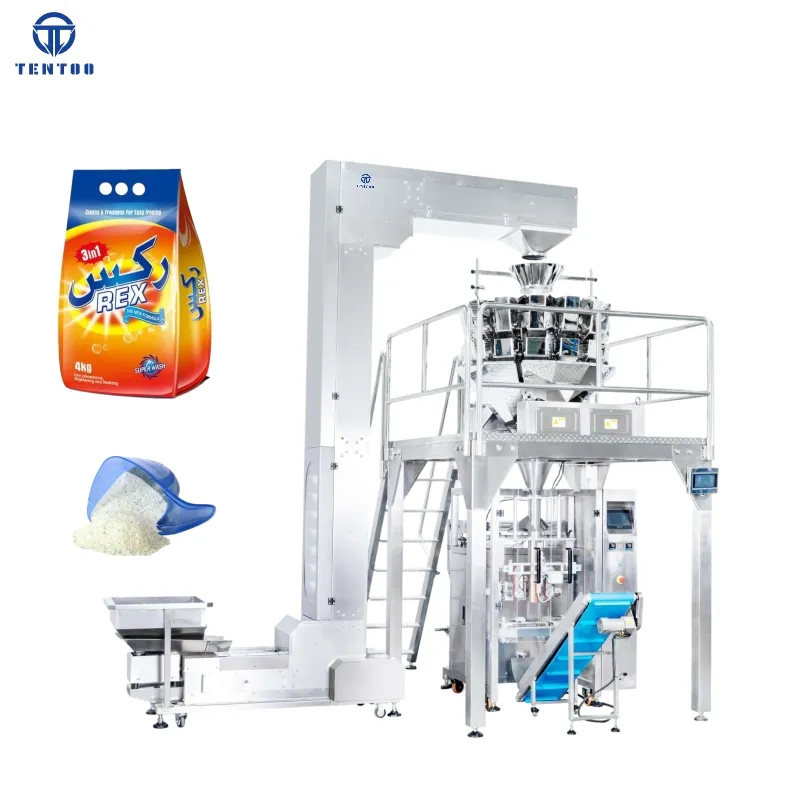 Machine automatique d'emballage de poudre de savon à lessive, 1kg, 2 kg, 5kg, Machine de remplissage de poudre de détergent
