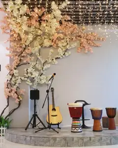 Шелковые цветы Yirong, Искусственный Цветок сакуры, Розовый Свадебный декор, цветение вишни, ветки для домашнего декора, свадебная АРКА