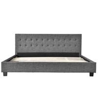 Tête de lit en cuir matelassé avec tissu souple, robuste et bon marché, assemblage facile, cadre de lit rembourré