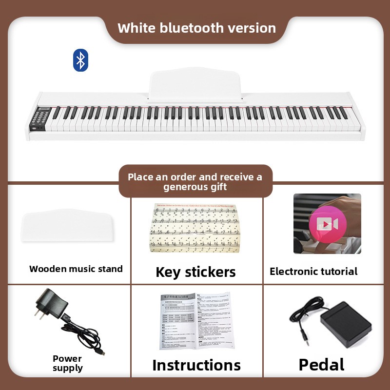 Tecla de presión bluetooth blanca 88SG