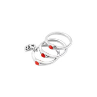 Nouvelle bague ouverte classique ajustable 2026 en laiton avec lettres en gel émaillé blanc, unisexe, avec corde tressée