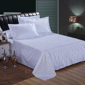 Hot Selling 100% Baumwolle Bettwäsche-Set Kunden spezifische Streifen Bettlaken Set Luxus Baumwolle Bettlaken Oeko-tex - Product Image 6