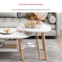 Petite table basse en bois, design minimaliste moderne, table multifonctionnelle créative pour salon et hôtel, modèle 18