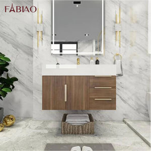 Mobile <span class=keywords><strong>Bagno</strong></span> Sospeso Moderno di Lusso Personalizzato di Alta Qualità con Finitura Verniciata o <span class=keywords><strong>in</strong></span> Melamina - Product Image 1