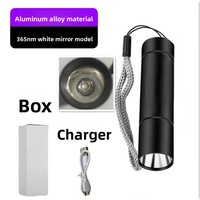 Lampe torche UV LED violette, détecteur de billets, stylo 365nm, camping, batterie rechargeable, multifonctionnelle, portable, en alliage d'aluminium, optique
