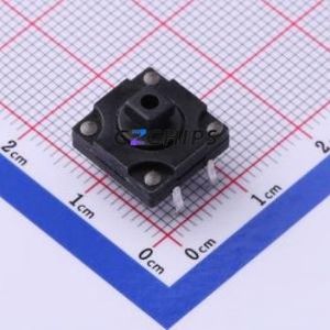 K2-1841DT-A4CW-02 Tactile Switch Through hole Component (THT)-4P,12x12mm Switch 2.5N Through Hole 12mm 12mm - Product Image 1