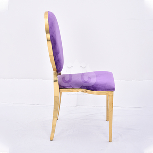 Chaises <span class=keywords><strong>de</strong></span> mariage empilables en acier inoxydable au design or <span class=keywords><strong>Louis</strong></span> <span class=keywords><strong>XVI</strong></span> pour banquets, fêtes, salons, bureaux à domicile - Product Image 3