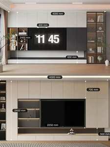 Modern Living Room Wooden <b>Tv</b> Cabinets Design with Storage Cabinet <b>Tv</b> Stand - Product Image 2