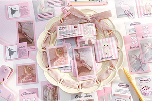 Cute Heart Shape Decorative Sticker Pack Pink Girl Style 30pcs Digital Printing <b>Matte</b> <b>Varnish</b> Cartoon Design for Handbooks - Product Image 3