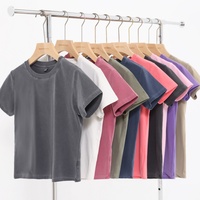 T-shirt en coton épais 240g pour homme, style streetwear, coupe oversize, tie-dye, logo personnalisé, vente en gros, t-shirt uni de qualité supérieure
