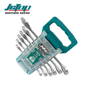 6 uds JCTOP 8-17mm multifunción CRV cromo vanadio acero alta calidad superficie satinada combinación llave inglesa conjunto - Product Image 5