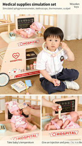 <span class=keywords><strong>Chariot</strong></span> médical de simulation en <span class=keywords><strong>bois</strong></span> pour enfants, jeu de rôle <span class=keywords><strong>Docteur</strong></span>/Infirmière, petite clinique, jouet d'hôpital, orange, pour les 2-13 ans - Product Image 4