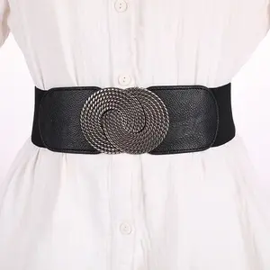 Wholes women's decorative elastic wide belt female elastic super wide simple business women's waist loose seal