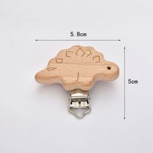 Attache-tétine en bois de hêtre écologique de haute qualité avec gravure animale de dessin animé – Chaînes de sucettes pour bébés – Dropshipping - Product Image 2