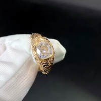 Bague solitaire avec certificat IGI, diamant de 2,5 carats, diamant cultivé en laboratoire, or jaune 10 carats, coupe coussin, classique, diamant HPHT CVD