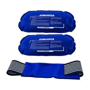 Reusable Hot and Cold Gel Ice Pack Wrap, Reusable Gel Ice Packs for Injuries with Adjustable Wrap, Multipurpose Ice Pack