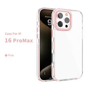 <span class=keywords><strong>Nouvelle</strong></span> arrivée Coloré Bordure Téléphone é<span class=keywords><strong>tui</strong></span> pour iphone 16 Plus Antichoc Transparent Couverture de Téléphone Pour iphone 16 15 14 13 12 11 - Product Image 1