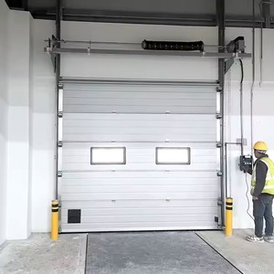 <span class=keywords><strong>Porte</strong></span> de <span class=keywords><strong>garage</strong></span> industrielle <span class=keywords><strong>sectionnelle</strong></span> coulissante automatique électrique HEXION, isolation thermique, haute résistance au feu, installation facile, acier inoxydable - Product Image 3