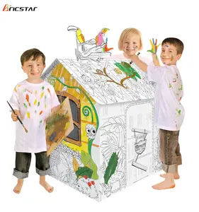 Tendenza popolare giocattoli educativi per bambini che imparano per bambini, Shanghai Bricstar diy Doodle little jungle house puzzle 3d jigsaw