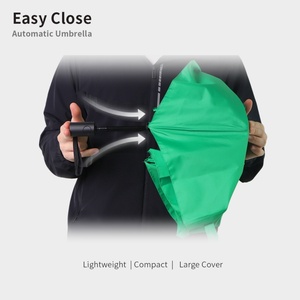 Compact Folding <b>Umbrella</b> Fully-<b>Automatic</b> Open Close Portable Travel Windproof Rain Sun Protection Stainless Steel Business Gifts - Product Image 1