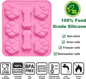 Piedi di gatto e forma di osso 8 cavità artiglio torta stampo fai da te strumento <span class=keywords><strong>per</strong></span> la cottura di formaggio in Silicone stampo candela sapone resina stampo - Product Image 2
