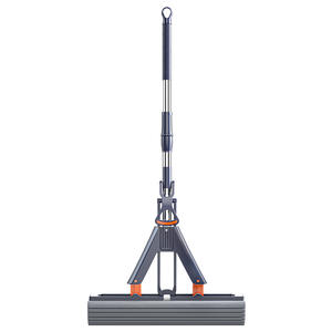 Mopa de Limpieza de Pisos Autoescurrible al por Mayor, Cabezal de Esponja PVA de Rodillo Ancho con Acero Inoxidable y Palo de Acero Inoxidable - Product Image 1