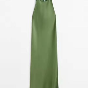 เดรสลำลองเซ็กซี่สำหรับฤดูร้อนปี 2025 ขายส่ง เดรสผ้าลินินคอตตอนแบบผูกคอ ไร้แขน สายเดี่ยว สำหรับผู้หญิง - Product Image 4