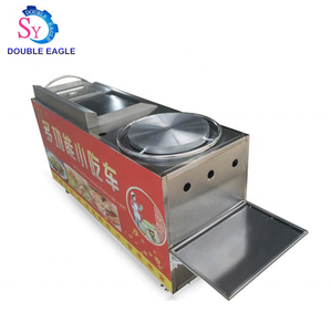 Hand Push Mobile Italian Pizza Making Car/Stainless Steel Teppanyaki <strong>Fast</strong> <strong>Cart</strong>/Chicken Leg Fryer Snack <strong>Food</strong> Roasting Trolley - Product Image 4