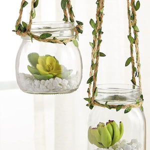 Jute Twine <strong>Ribbon</strong> with Artificial Green Leaves Rustic Leaf Vine Garland Braided Burlap Twine for Crafts Jungle Safari Party - Product Image 4