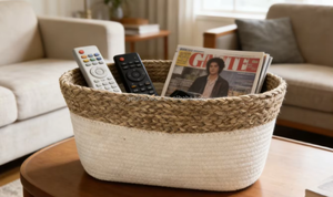 <span class=keywords><strong>Cesta</strong></span> <span class=keywords><strong>de</strong></span> Almacenamiento <span class=keywords><strong>de</strong></span> Escritorio Tejida con Cuerda <span class=keywords><strong>de</strong></span> Algodón, Hecha en Fábrica, <span class=keywords><strong>Cesta</strong></span> para Juguetes sin Asas - Product Image 4