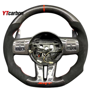 Volant en fibre de carbone véritable personnalisé YTcarbon pour Grand Cherokee Charger Challenger <span class=keywords><strong>Durango</strong></span> Chrysler 300 SRT <span class=keywords><strong>SRT8</strong></span> Trackhawk - Product Image 3
